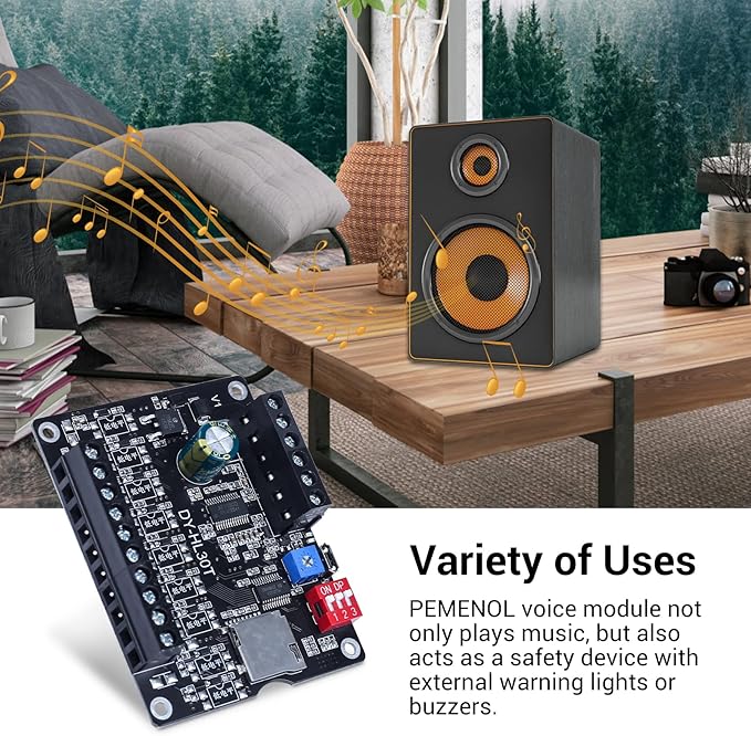30W Voice Playback Module, PEMENOL DC 9-24V Voice Broadcast Device 9 Trigger - Image 6