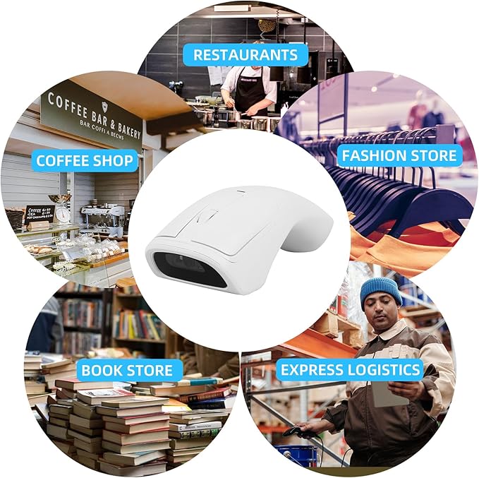 THARO New Wireless Mouse Barcode Scanner, 2-in-1 Design 2D Handheld Barcode - Image 6