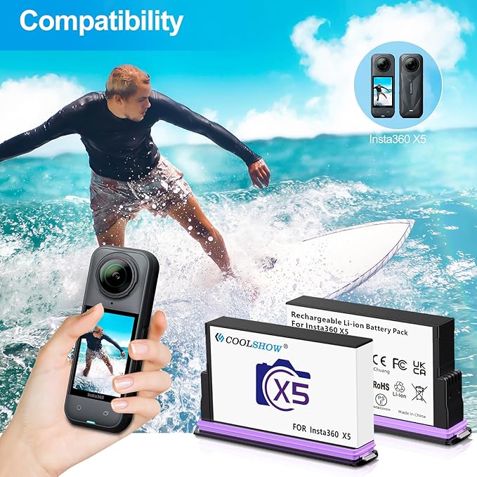 COOLSHOW 360 X5 Battery 2800mAh 2 Packs - Image 2