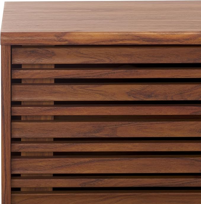 SAFAVIEH ESMA TV Stand for up to 65" Flatscreen – Walnut Brown, Sliding Doors - Image 10