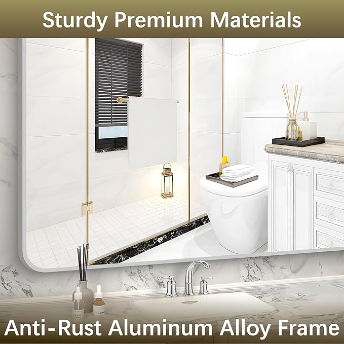 Arched Bathroom Mirror, Wall Mounted Mirror, Living Room, Hanging or Leaning - Image 7