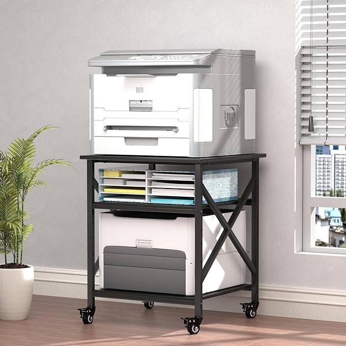 Printer Stand, 23.6 x 23.6 Inches Large Printer Stand - Image 2