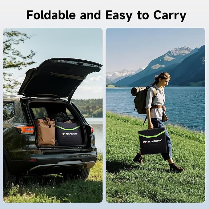 ALLPOWERS SP027 100W Foldable Solar Panel, 23% Efficient IP67 Waterproof - Image 2