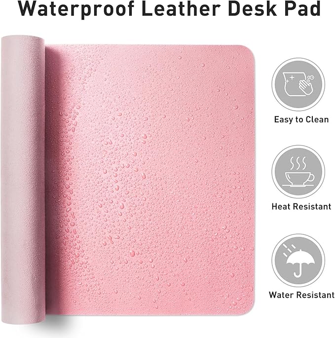 Aothia Leather Desk Pad Protector, Office Desk Mat, Large Mouse Pad, Non-Slip - Image 7