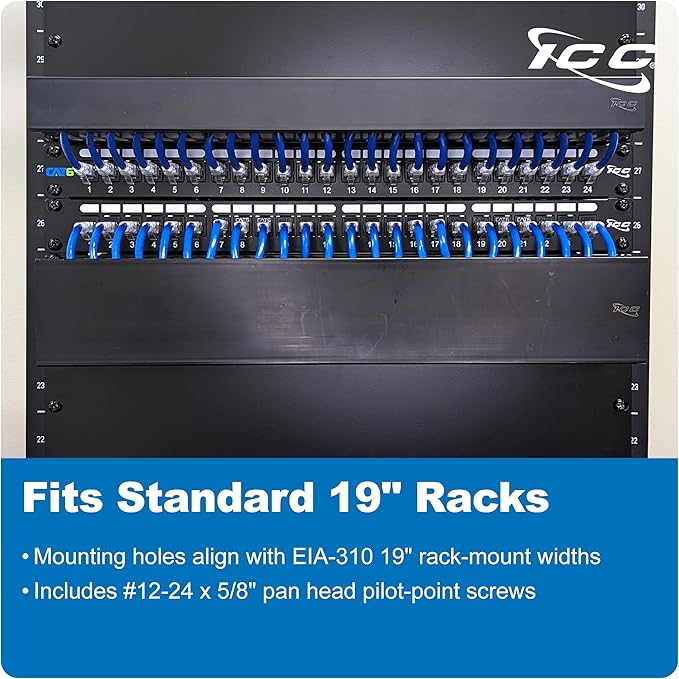 ICC 2U Finger Duct Cable Manager Panel - Image 4