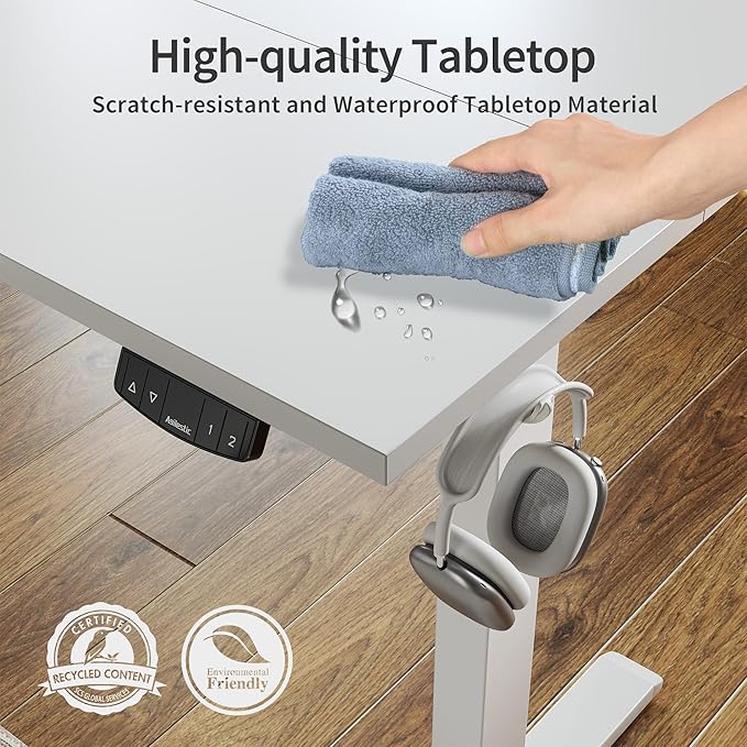 Agilestic Electric Standing Desk, 55 x 24 Inches Height Adjustable Desk - Image 5