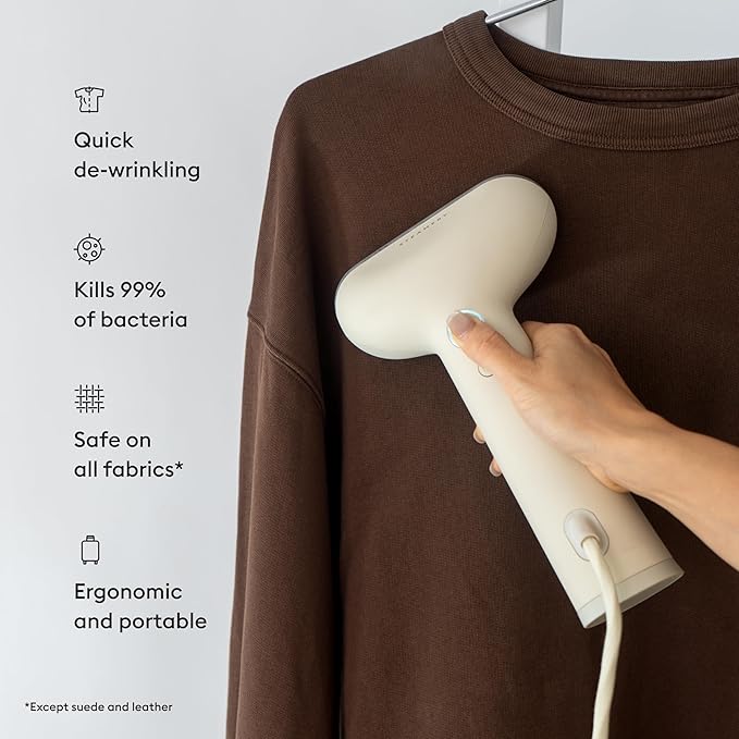 Steamery Handheld Clothes Steamer Cirrus 3, US Plug, Heated Ironing Plate - Image 3
