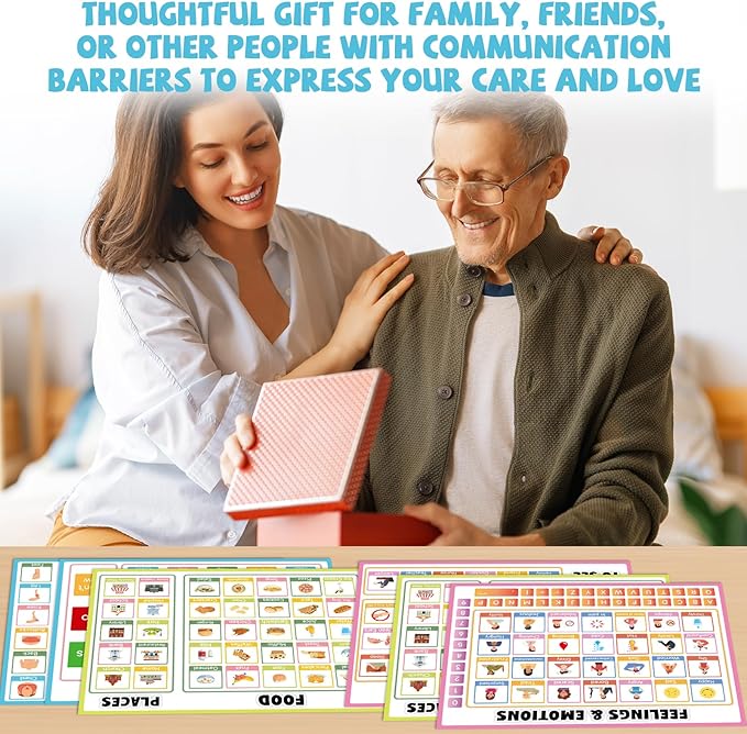 6Pcs Communication Board for Non Verbal Adults Picture Symbol Communication - Image 7