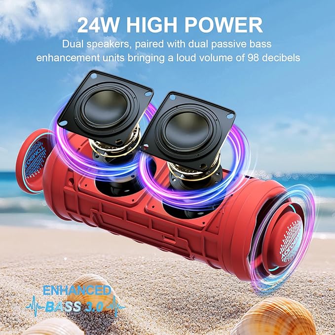 YOLOEMOT Waterproof Bluetooth Speaker, Wireless Shower Speaker - Image 2