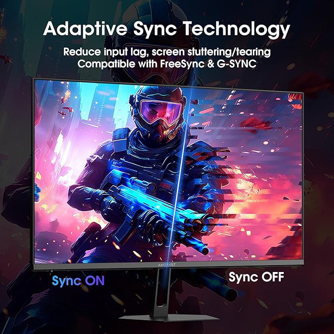 Amzfast 24 Inch Gaming Monitor 180Hz 200Hz FHD 1080p Computer Monitor, 1ms - Image 4