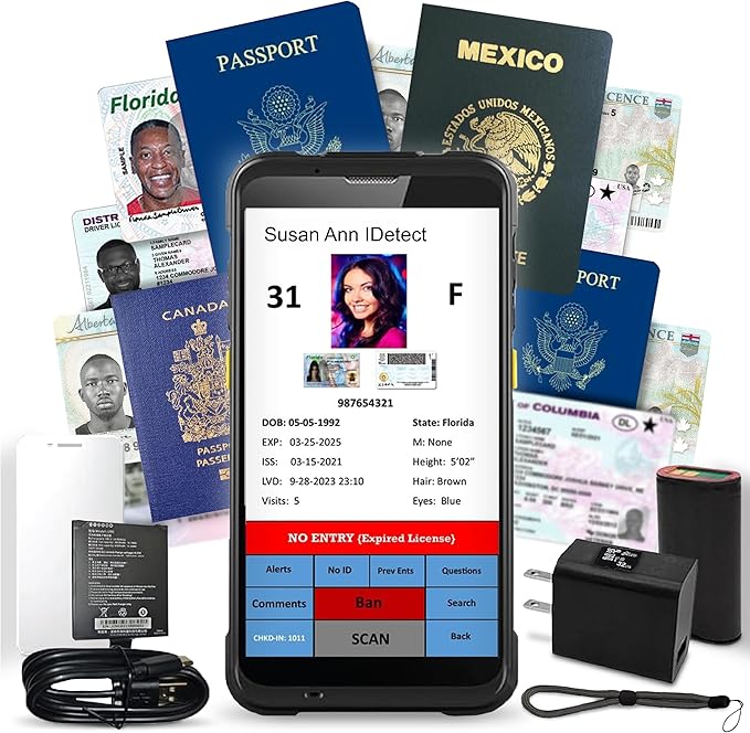 ID Scanner - Drivers License and Passport Scanner and Reader - Age Verification by IDetectIncIDScanners