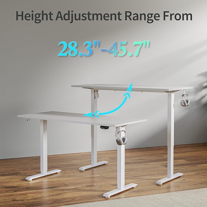 Agilestic Electric Standing Desk, Large 60 x 24 Inches Height Adjustable Desk - Image 6