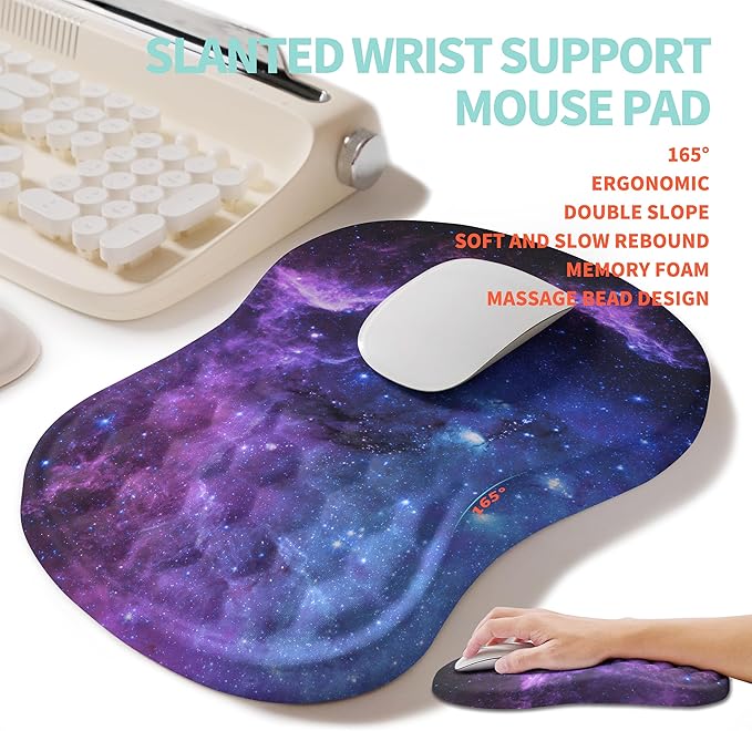 KUOSGM 2-in-1 Ergonomic Set, Wave Rise Keyboard Wrist Rest and Massage Bulge - Image 3