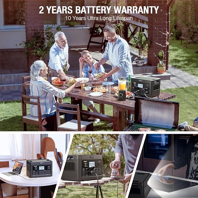 Portable Power Station 2400W, 1843Wh LiFePO4 Solar Generator UPS Home Battery - Image 8