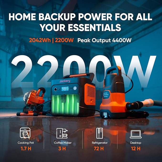 Jackery Explorer 2000 v2 Portable Power Station and 102W Fast Charger, - Image 2