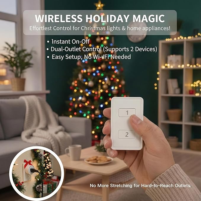 LoraTap Mini Wireless Remote Control Outlet Plug Adapter - Image 2