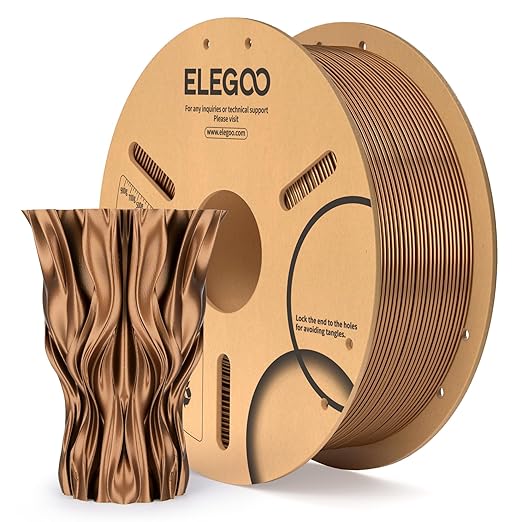 ELEGOO Metal PLA Filament 1.75mm Bronze 1KG, Metallic Shiny 3D Printer Filament by ELEGOO