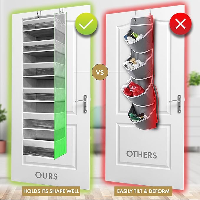 HOMELUX THEORY UPGRADED 6 Tiers Over The Door Organizer Hanging - Image 3
