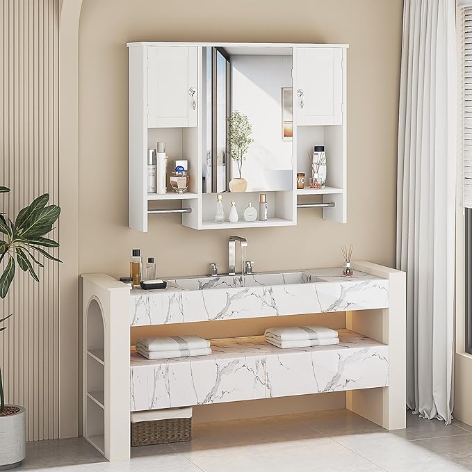 VECELO Bathroom Wall Cabinet - Image 6