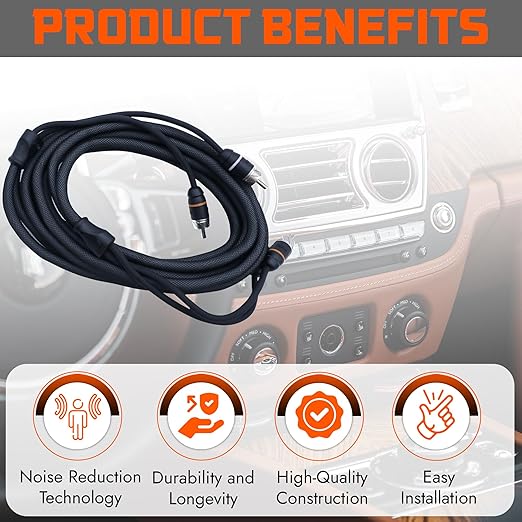 Elite Audio Premium Series 12ft. 2-Channel Car Audio RCA Cable – Double Shielded - Image 5