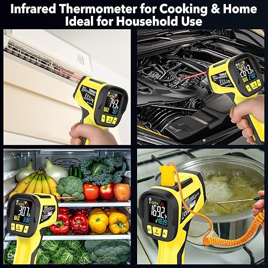 Infrared Thermometer Temperature Gun, TEMIRUP Non-Contact Digital IR Laser Temp - Image 8