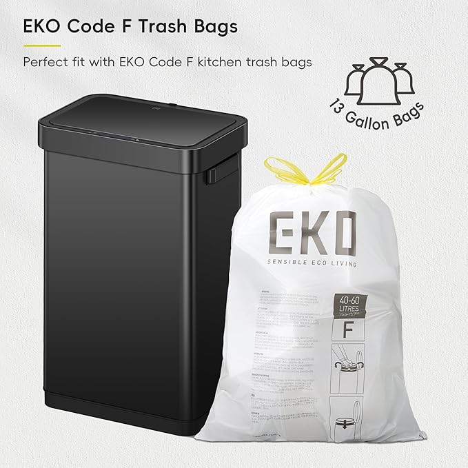 EKO Deluxe Mirage-T 50 Liter / 13.2 Gallon Touchless Rectangular Motion Sensor - Image 8