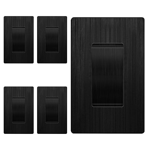 LIDER Brushed Black Minimalist Design Decorator Switch by LIDER