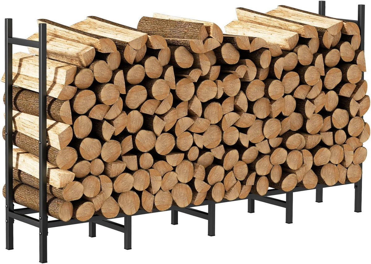 5.3ft firewood rack holder for fireplace, adjustable log, main product view