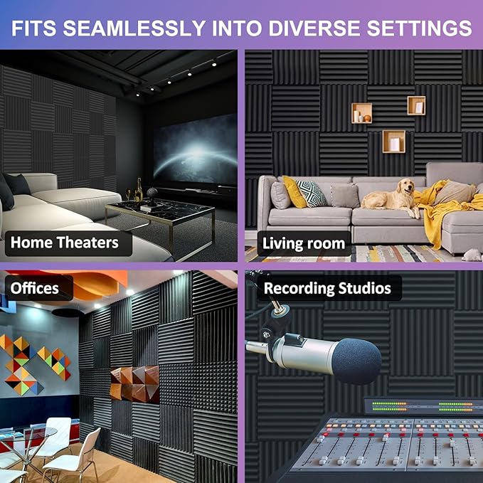 JBER 12 Pack Acoustic Foam Panels - Image 6
