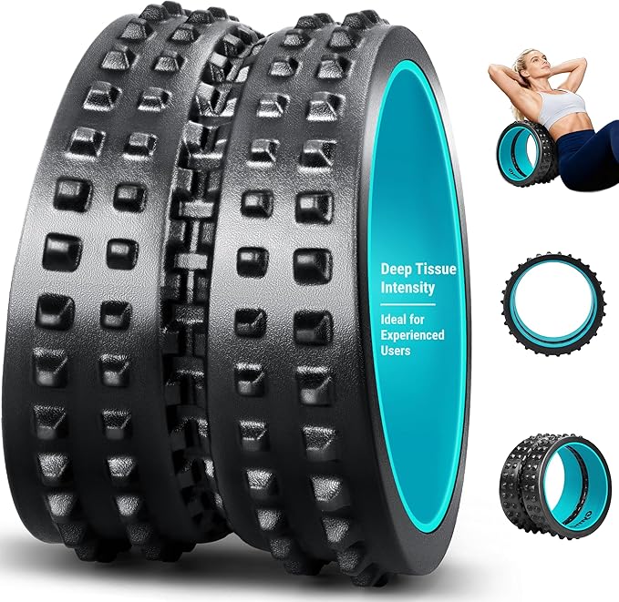 Back Roller for Back Pain Reliefn & Stretching, Deep Tissue Massage Roller by GymCope