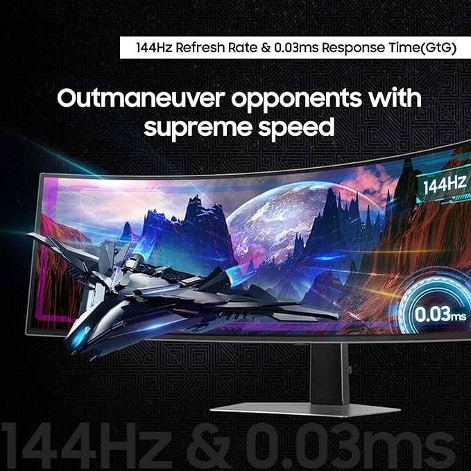 Samsung 49" Odyssey OLED G9 Dual QHD QD-OLED G-Sync Compatible Curved Gaming - Image 6