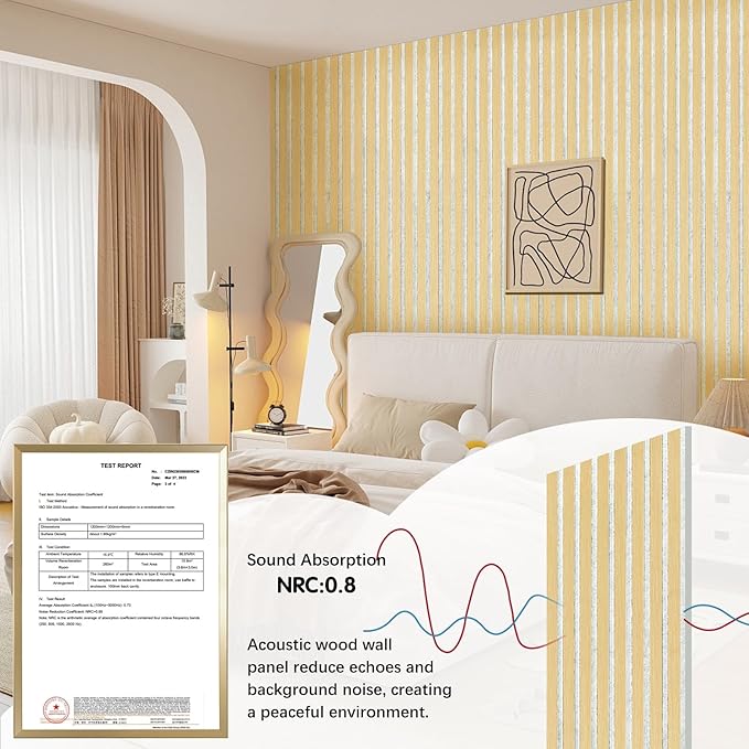 ARMURO Wall Panels for Interior Wall Decor, Oak Wood Veneer Acoustic Wall Panels - Image 9