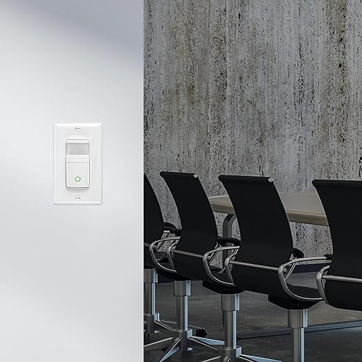 Maxxima Occupancy Vacancy Motion Sensor PIR Wall Switch, 3-Way or Single Pole - Image 3