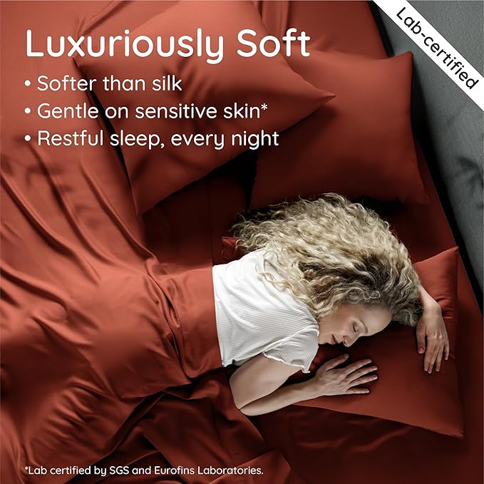 Bambaw 100% Viscose Derived from Bamboo Sheets Full Size Set – 4pcs Set of Full - Image 4