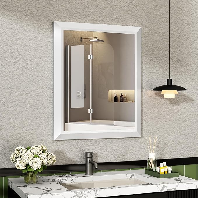 SMIROR Matte White Bathroom Mirror by SMIROR