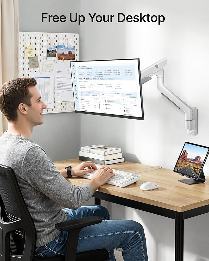 monTEK Heavy-Duty Single Monitor Wall Mount - Image 8