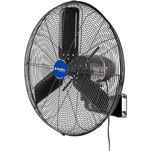 Global Industrial 24" Outdoor-Rated Oscillating Wall-Mount Fan, 2 Speeds - Image 2
