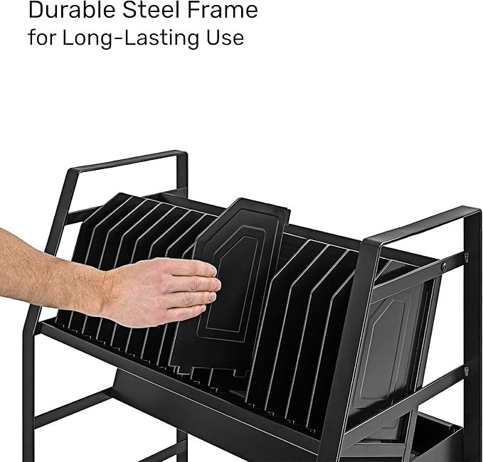 Line Leader 16-Device Mobile Charging Station | Steel Rolling Cart - Image 4