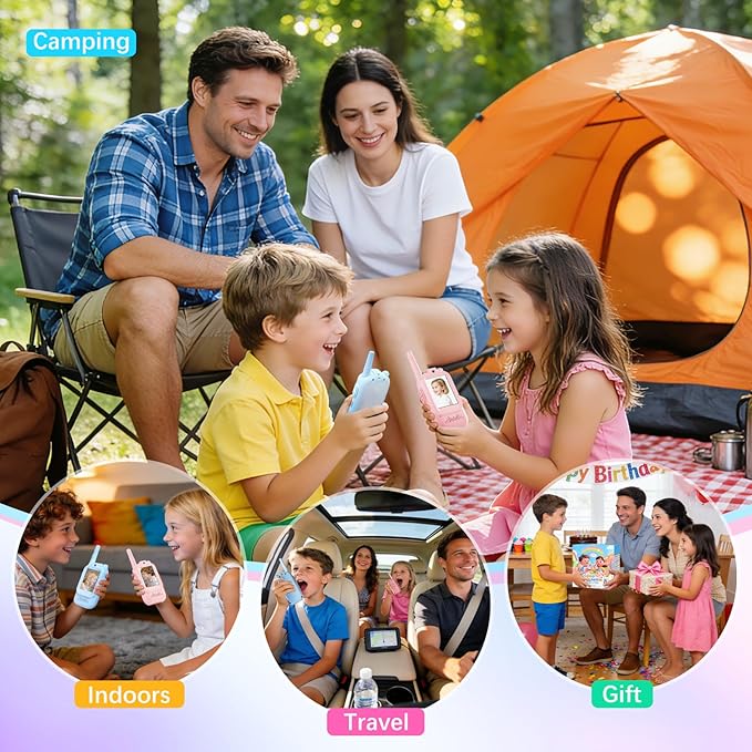 Video Walkie Talkies for Kids, 2 Pack Rechargeable Kids Walkie Talkies - Image 7