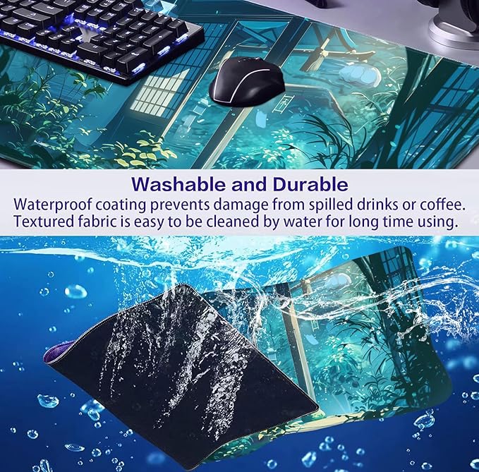 Anime Tropical Plants XL Extended Game Keyboard Pad, Women's Office Decoration - Image 6