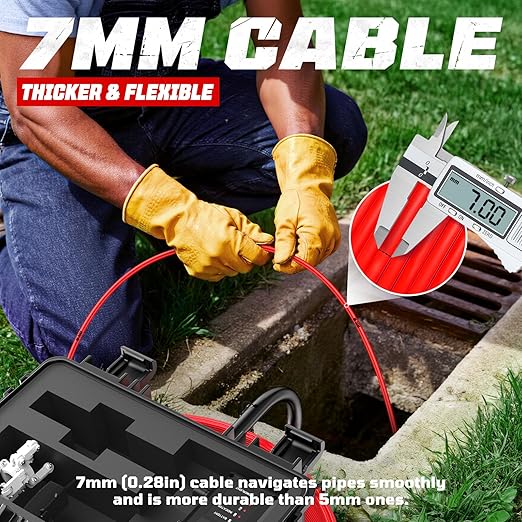 HBUDS Sewer Camera, Self Leveling Drain Camera 200ft - Image 3