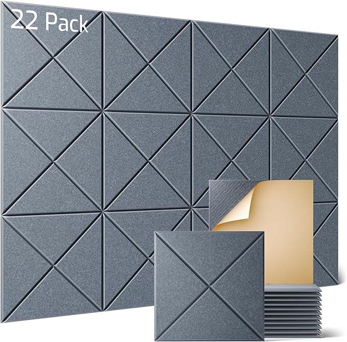 Sonicism 22 Pack X-Lined Acoustic Panels by Sonicism