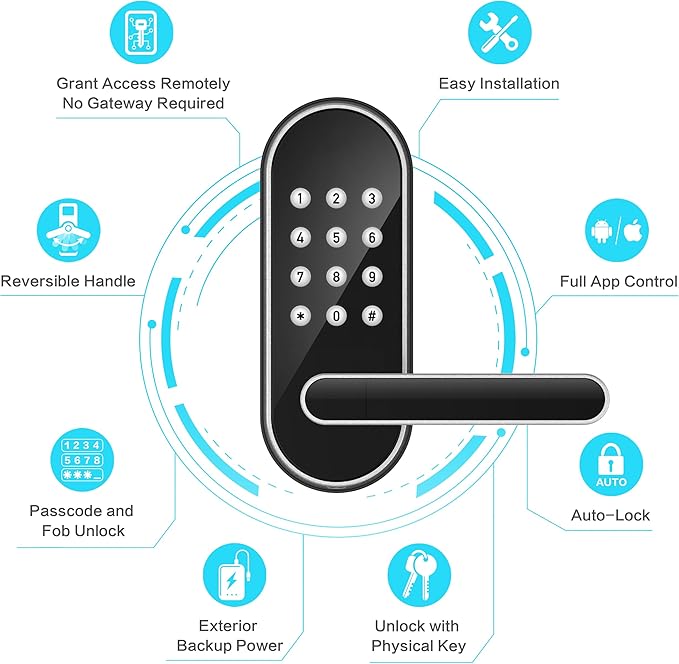 Keyless Entry Keypad Smart Door Lock - Image 2