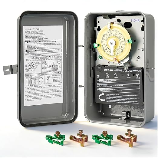 T104R 24-Hour Mechanical Time Switch, NEMA 3R Outdoor Steel Enclosure, and by Osyyhe