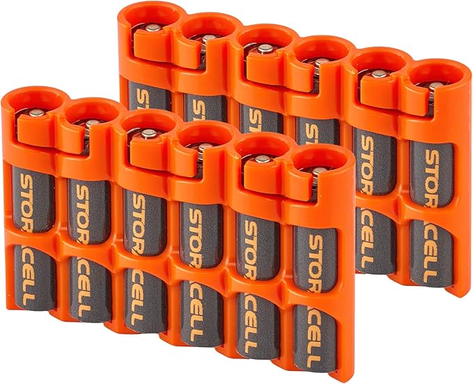 Storacell Slimline AAA-6 Battery Storage Caddy and Dispenser, Holds 6 AAA by Storacell