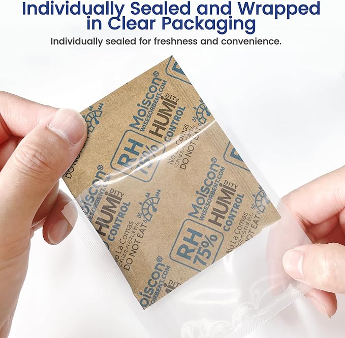 Wisesorb 30 Pack 75% RH Size 8 Two-Way Humidity Control Packs - Image 4