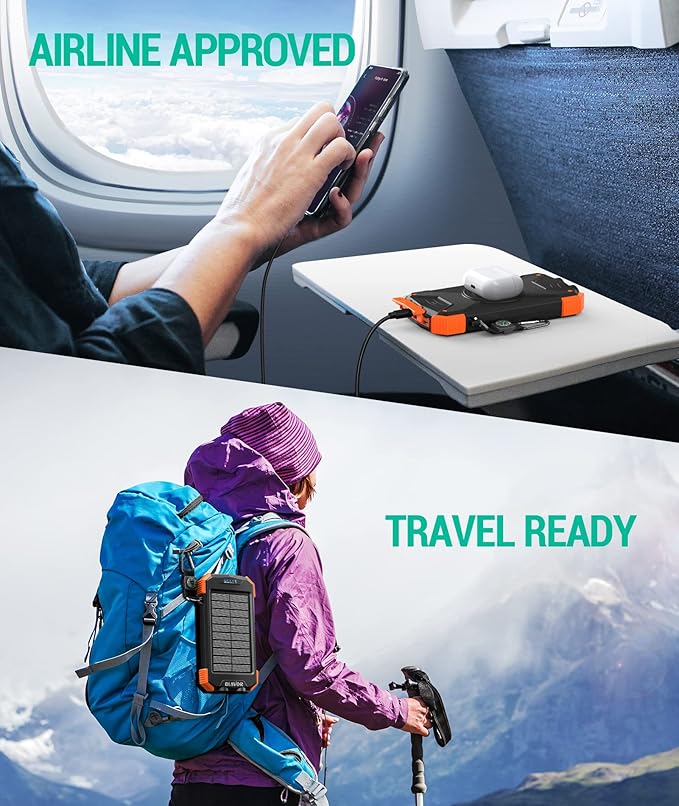 BLAVOR Solar Power Bank 10, Portable Wireless Charger, 20W Fast Charging - Image 8