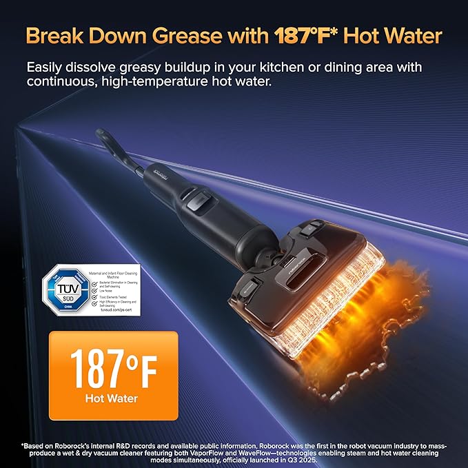 roborock F25 Ultra Steam Wet Dry Vacuum Cleaner, 356°F Steam Mop & 187°F Hot - Image 4
