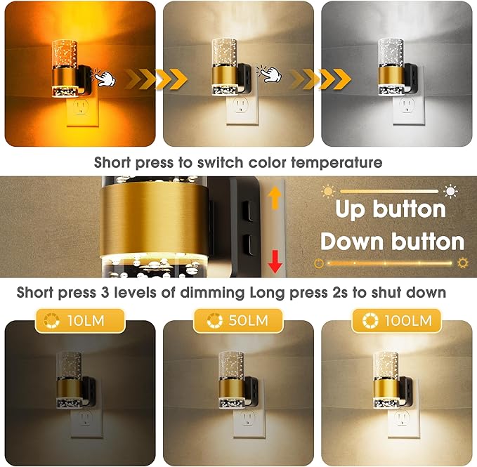 Night Lights Plug into Wall, Dimmable Night Light - Image 4