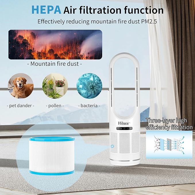 Hiluce Tower Fan, Bladeless Fan - Image 2